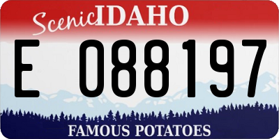 ID license plate E088197