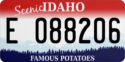 ID license plate E088206