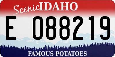 ID license plate E088219