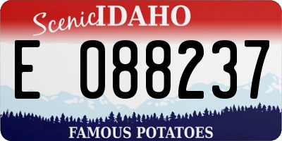 ID license plate E088237