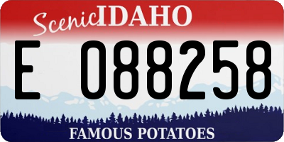 ID license plate E088258
