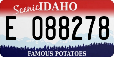 ID license plate E088278