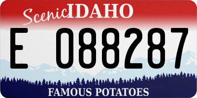 ID license plate E088287