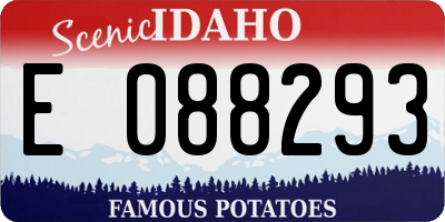 ID license plate E088293