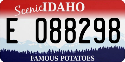 ID license plate E088298