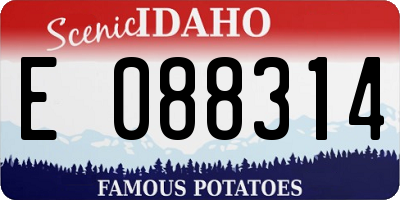 ID license plate E088314