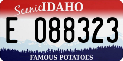 ID license plate E088323