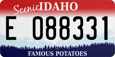ID license plate E088331