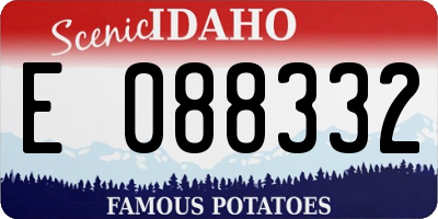 ID license plate E088332
