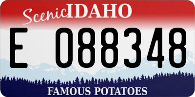 ID license plate E088348