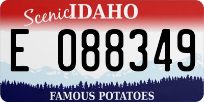 ID license plate E088349