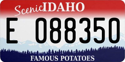 ID license plate E088350