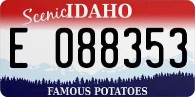 ID license plate E088353