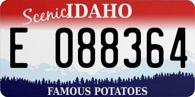 ID license plate E088364