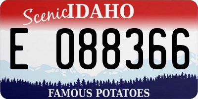 ID license plate E088366