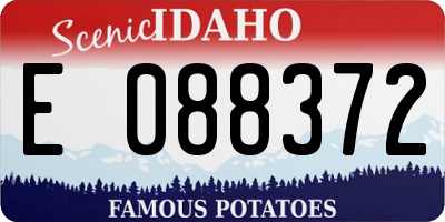 ID license plate E088372