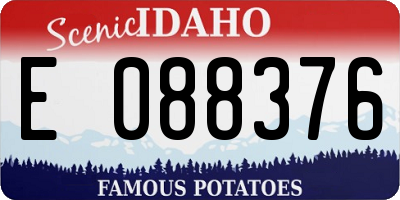 ID license plate E088376
