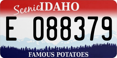 ID license plate E088379