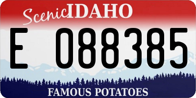 ID license plate E088385