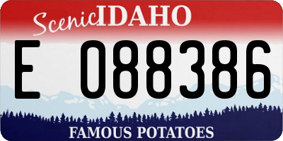 ID license plate E088386
