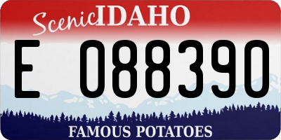 ID license plate E088390