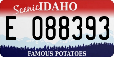 ID license plate E088393