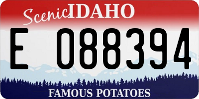 ID license plate E088394