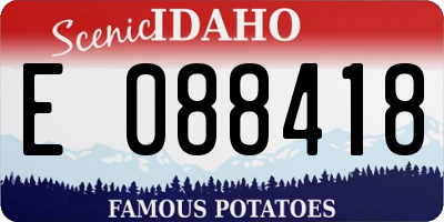 ID license plate E088418
