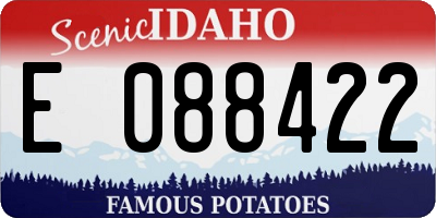 ID license plate E088422