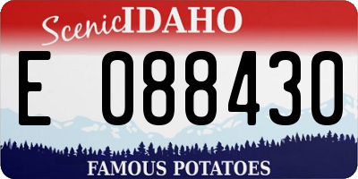ID license plate E088430
