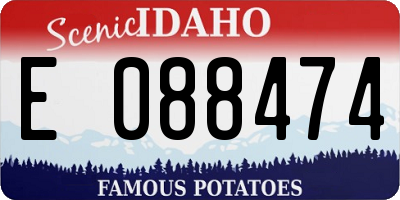 ID license plate E088474
