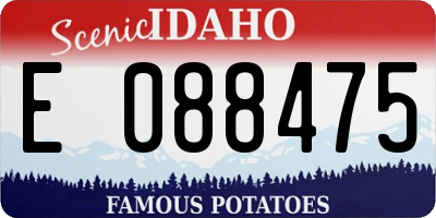 ID license plate E088475