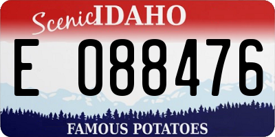 ID license plate E088476