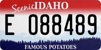 ID license plate E088489