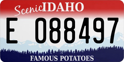 ID license plate E088497