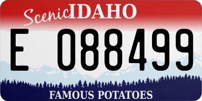 ID license plate E088499