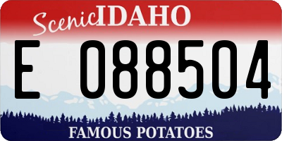 ID license plate E088504