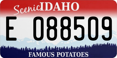 ID license plate E088509