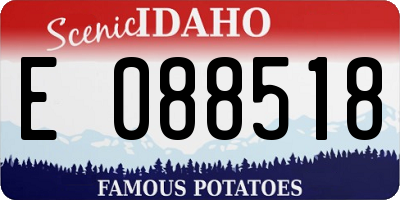 ID license plate E088518