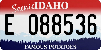 ID license plate E088536