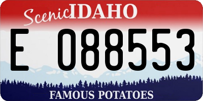 ID license plate E088553