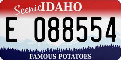 ID license plate E088554