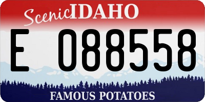 ID license plate E088558