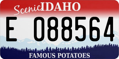 ID license plate E088564