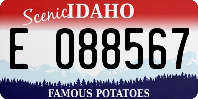 ID license plate E088567