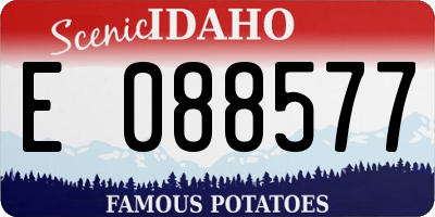 ID license plate E088577