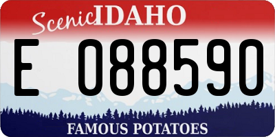 ID license plate E088590