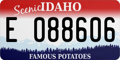 ID license plate E088606