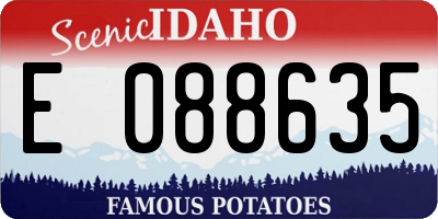 ID license plate E088635