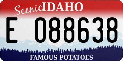 ID license plate E088638